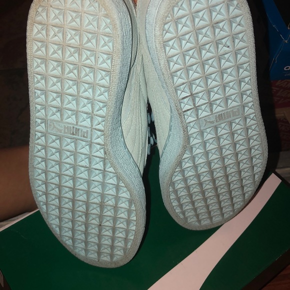 Grade School Puma Suede Clearwater Blue Size 6 Kids - Picture 4 of 5